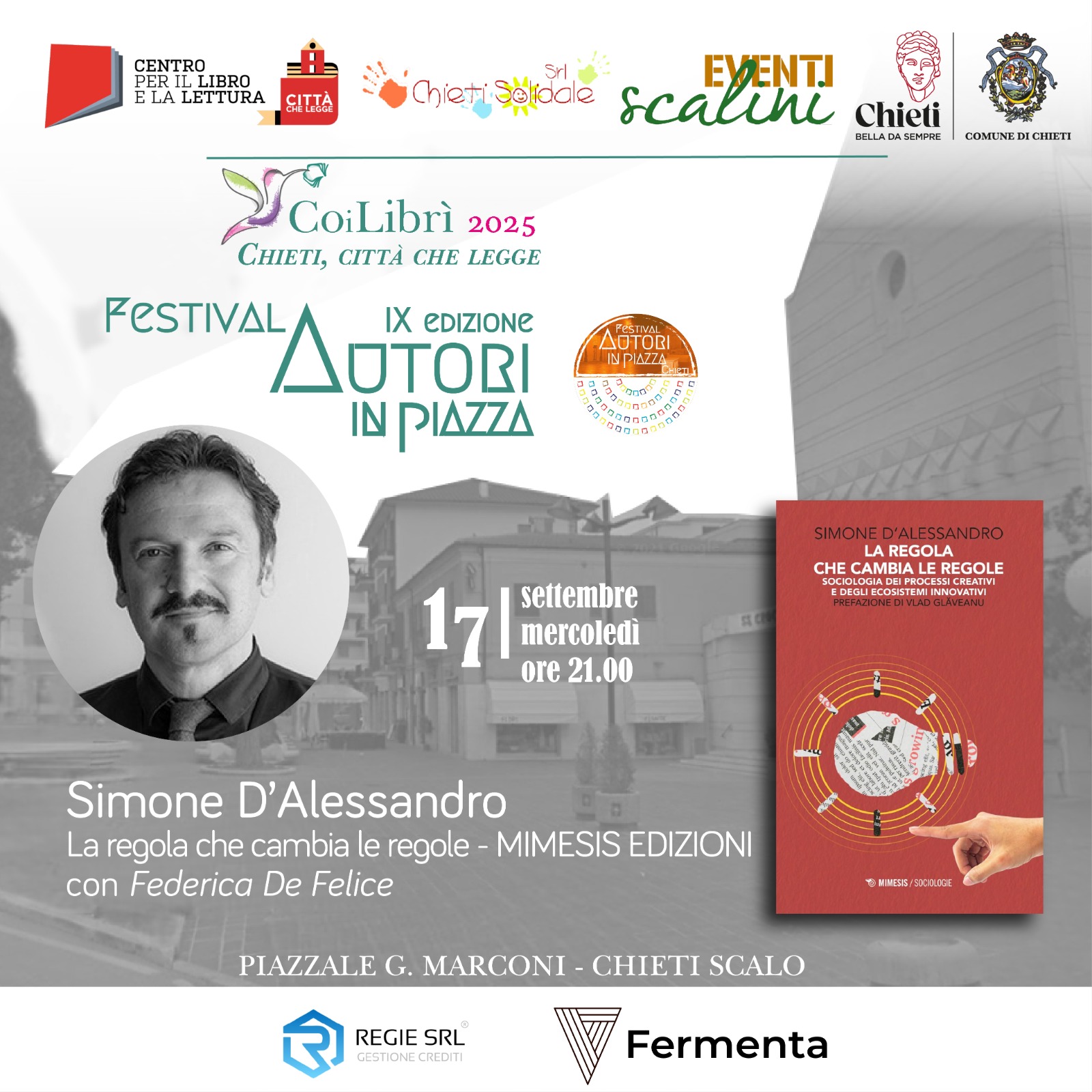 Immagine raffigurante notizia - Al via il Festival Autori in Piazza 2025, tre giorni di incontri e libri a partire da domani in piazzale Marconi