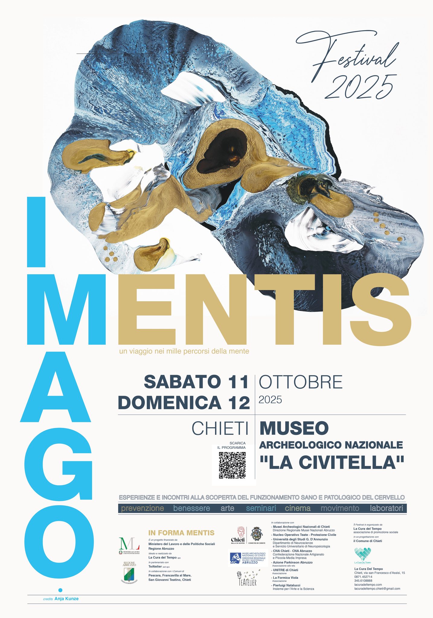 Immagine raffigurante notizia - Al via l’edizione 2025 del Festival IMAGO MENTIS - Un Viaggio nei mille percorsi della mente  11 e 12 Ottobre 2025 - Largo G.B. Vico e Museo Archeologico Nazionale “La Civitella”