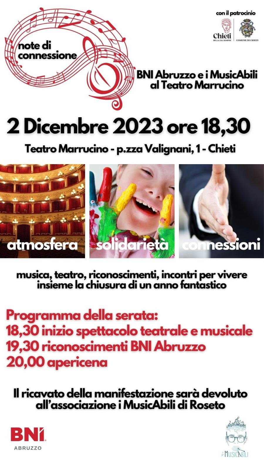 Municipality of Chieti |  News > “Connection Notes” arrives at Marrucino on December 2nd