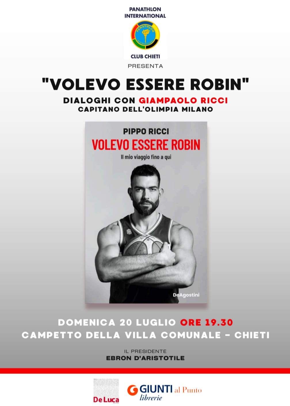 Immagine raffigurante notizia - Sì della Giunta alla presentazione del libro di Pippo Ricci, “Vorrei essere Robin”.